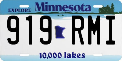 MN license plate 919RMI