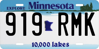 MN license plate 919RMK