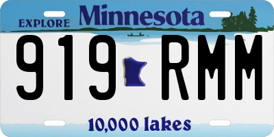 MN license plate 919RMM