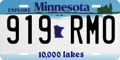 MN license plate 919RMO