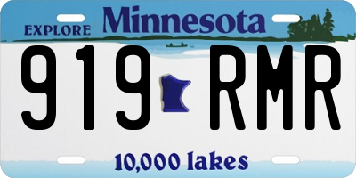 MN license plate 919RMR