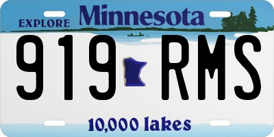 MN license plate 919RMS