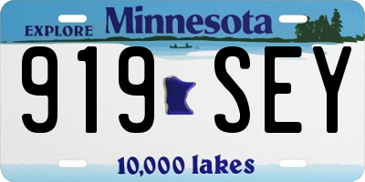 MN license plate 919SEY