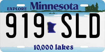 MN license plate 919SLD