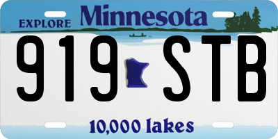 MN license plate 919STB