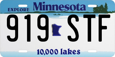 MN license plate 919STF