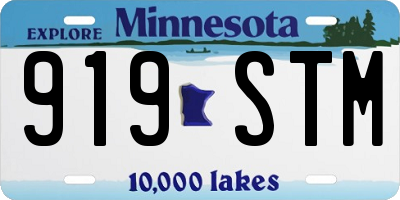 MN license plate 919STM