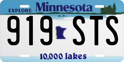 MN license plate 919STS