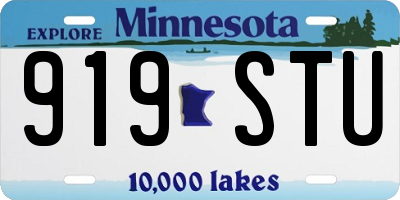 MN license plate 919STU