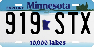MN license plate 919STX