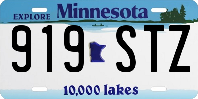 MN license plate 919STZ