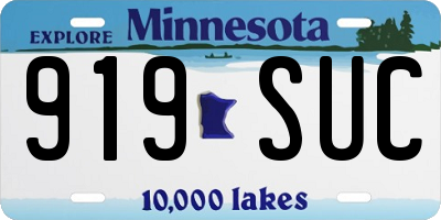 MN license plate 919SUC