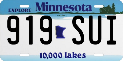MN license plate 919SUI