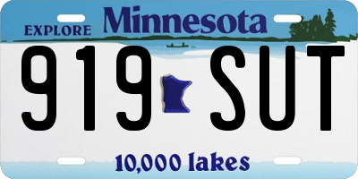 MN license plate 919SUT