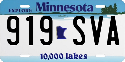 MN license plate 919SVA