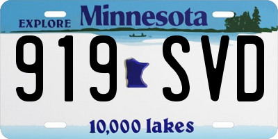 MN license plate 919SVD