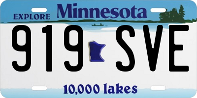 MN license plate 919SVE