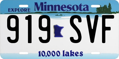 MN license plate 919SVF