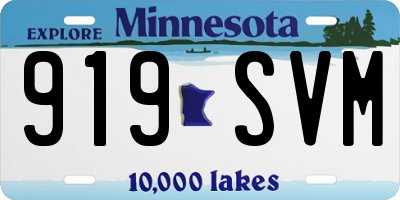 MN license plate 919SVM