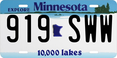 MN license plate 919SWW