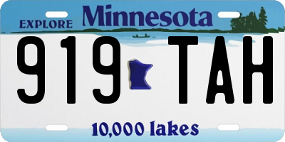 MN license plate 919TAH