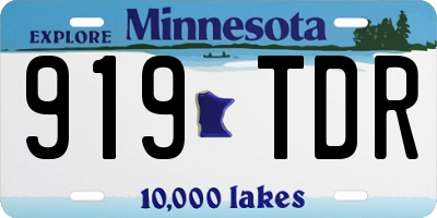 MN license plate 919TDR