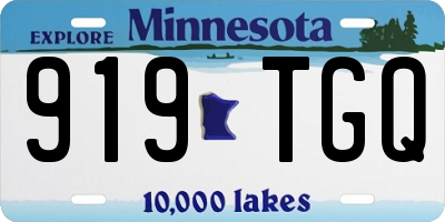 MN license plate 919TGQ