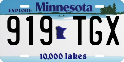 MN license plate 919TGX