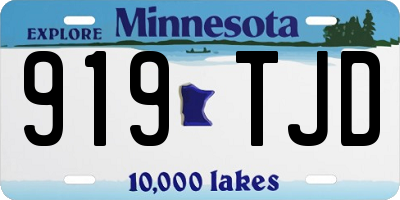 MN license plate 919TJD