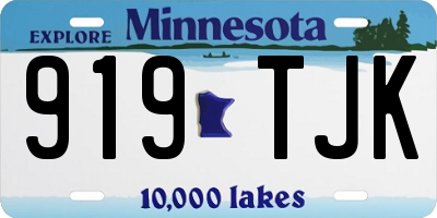 MN license plate 919TJK