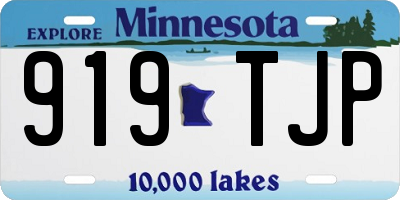 MN license plate 919TJP