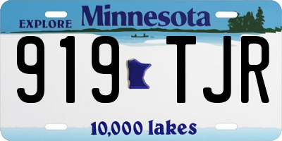 MN license plate 919TJR