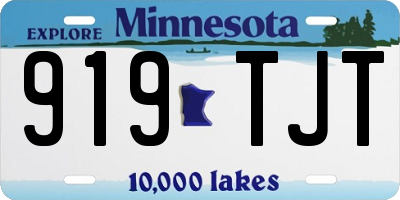 MN license plate 919TJT