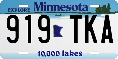 MN license plate 919TKA