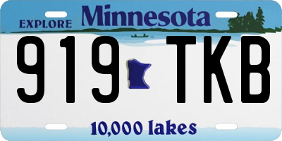 MN license plate 919TKB
