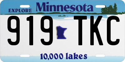 MN license plate 919TKC