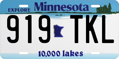 MN license plate 919TKL