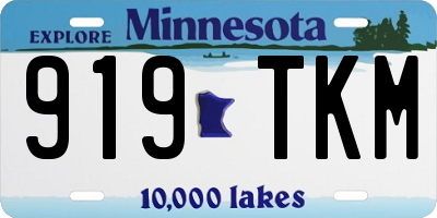 MN license plate 919TKM