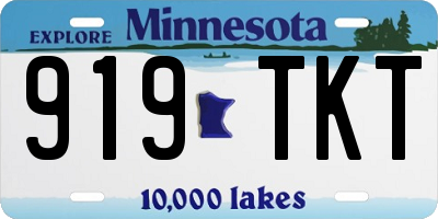 MN license plate 919TKT