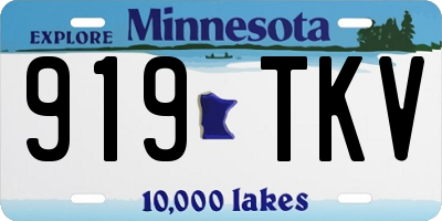 MN license plate 919TKV