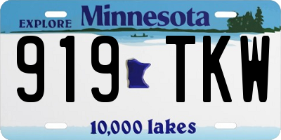 MN license plate 919TKW