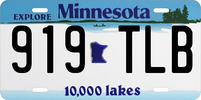 MN license plate 919TLB