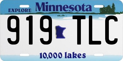 MN license plate 919TLC