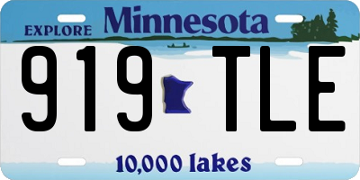 MN license plate 919TLE