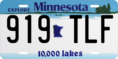 MN license plate 919TLF