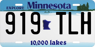 MN license plate 919TLH