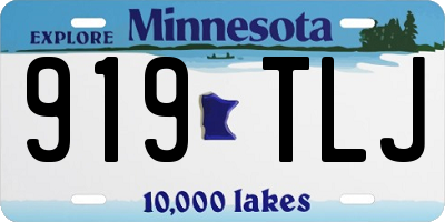 MN license plate 919TLJ