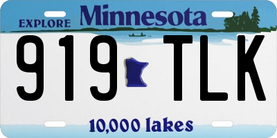 MN license plate 919TLK