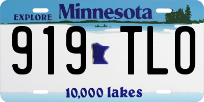 MN license plate 919TLO