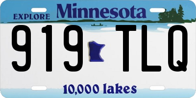 MN license plate 919TLQ